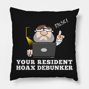 Your Resident Hoax Debunker Pillow