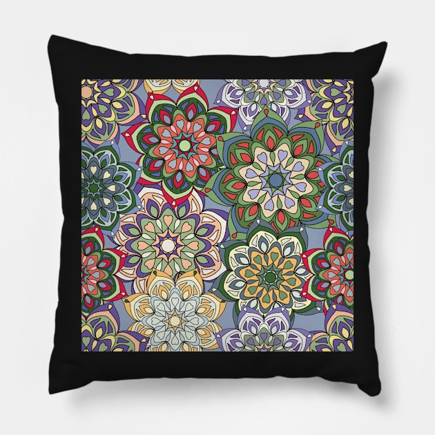 Mandala floral pattern Pillow by IrinaGuArt