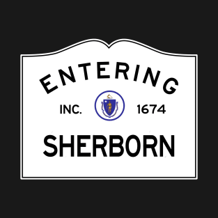 Sherborn Massachusetts Vintage Road Sign T-Shirt