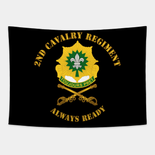 2nd Cavalry Regiment Dui Always Ready Tapestry - 2nd Cavalry Regiment DUI - Always Ready by Military Insignia Clothing and Products