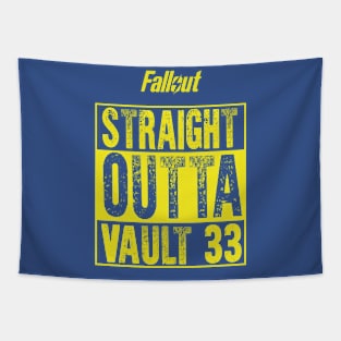 FALLOUT: STRAIGHT OUTTA VAULT 33 YELLOW VERSION Tapestry