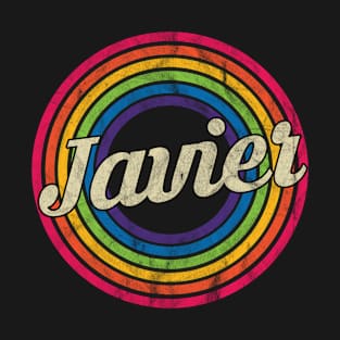 Javier - Retro Rainbow Faded-Style T-Shirt