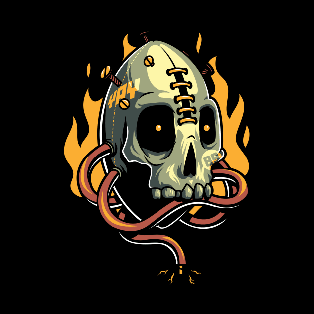 Skull fire by anggatantama