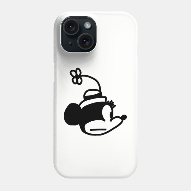 Steamboat Willie Cartoon Girl Mouse Portrait Phone Case by ellenhenryart