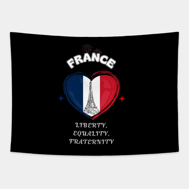 French Pride, Liberty equality fraternity Tapestry by Smartteeshop