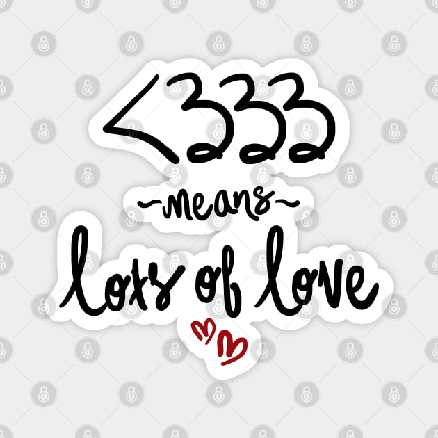 Lots of Love Lettering Design Magnet by Khotekmei