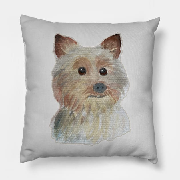 Dogs are grater than people Watercolor cute dachshund puppy Pillow by WatercolorFun