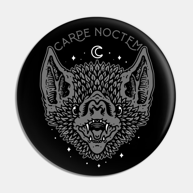 Carpe Noctem Pin by NinthStreetShirts