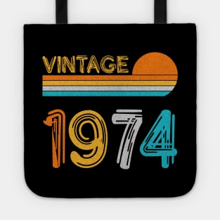 Vintage 1974 Happy 49th Birthday Retro Tote