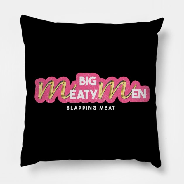 Big Meaty Men Slapping Meat Pillow by Shelter Art Space