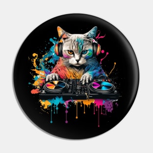 dj cat colorfull Pin