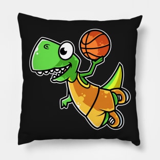 Tyrannosaurus Rex Basketball Team Sports B-ball Dinosaur design Pillow