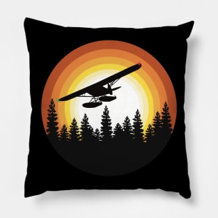 Seaplane Sunrise Pillow