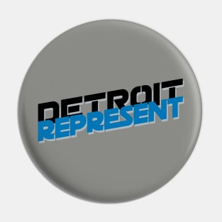 Detroit Represent Pin