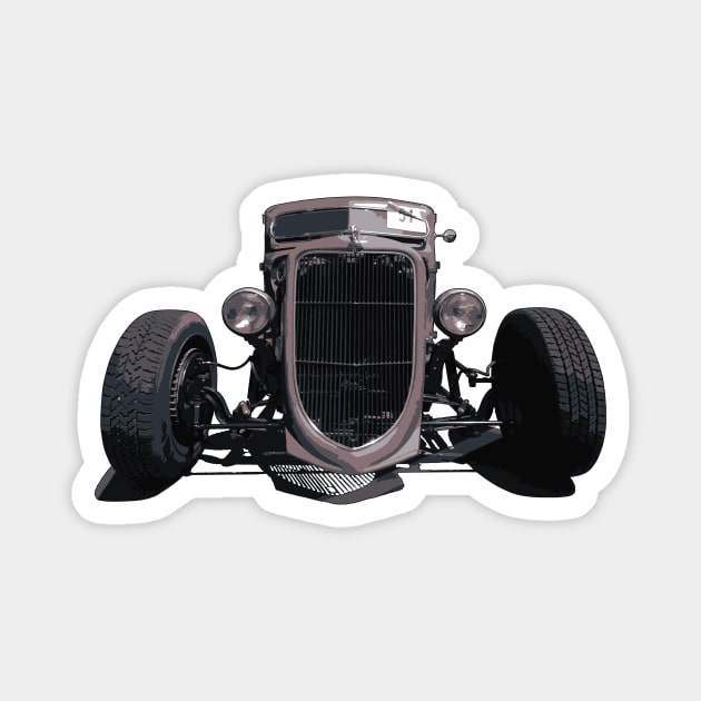 Hotrod Ford Grill Magnet by JonnyFivePhoto