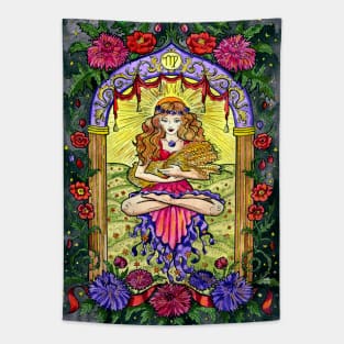 Virgo (Mother Earth). Zodiac Design. Tapestry