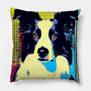 Border Collie pop art Pillow