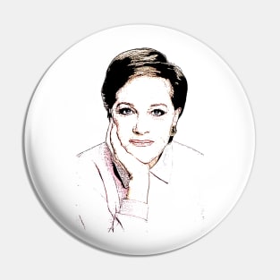 Julie Andrews Outline Pin