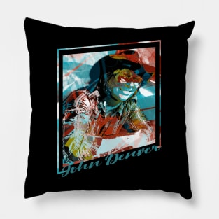 John Denver-Abstract Expressionist Potrait Pillow
