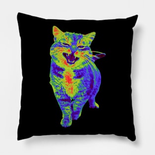 Psychedelic Kitty Pillow