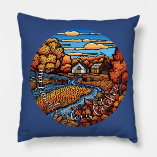 My Favorite Color is October Pillow