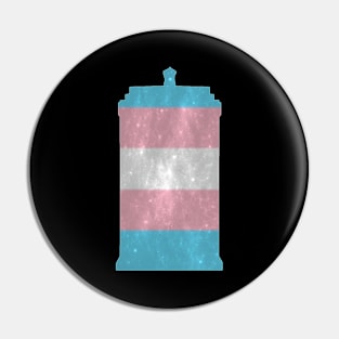 Trans Pride TARDIS Pin