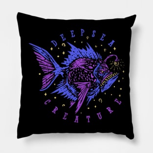 deep sea fish vintage Pillow