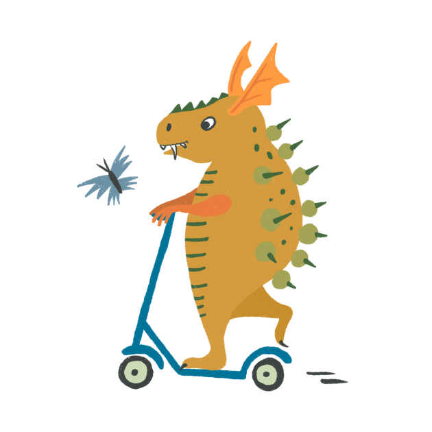 Monster Scooting by Das Brooklyn