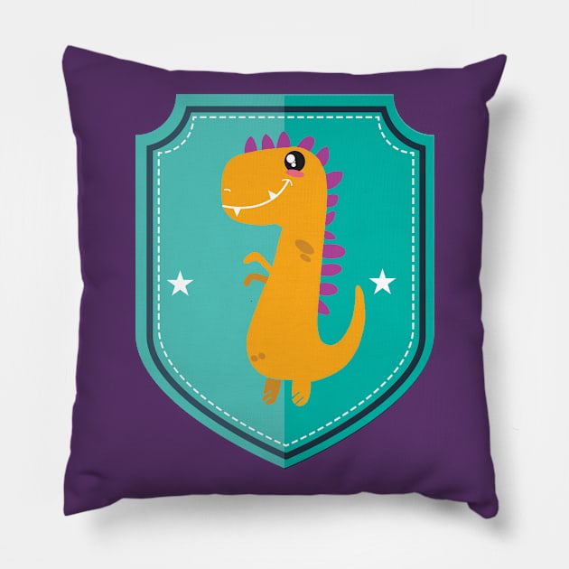 Funny Dinosaur Pillow by hireeeee26