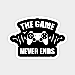 game never ends heartbeat controller gamer quote gaming Magnet