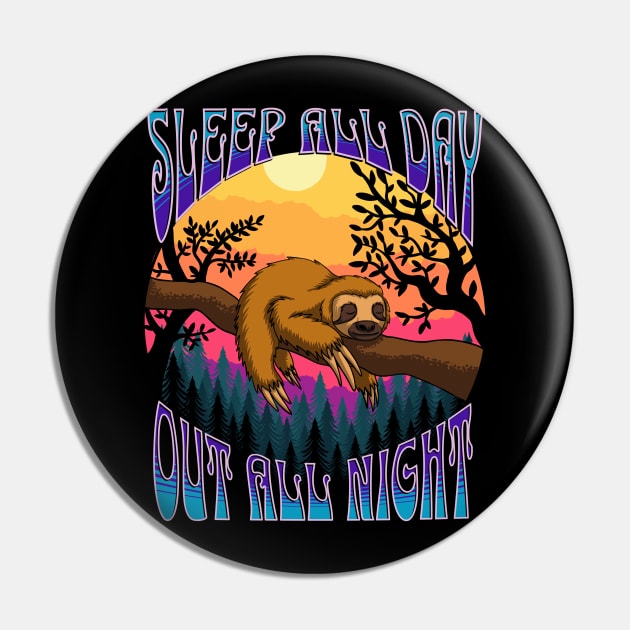Sleep All Day Pin by RockReflections