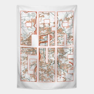 Prague, Czech Republic City Map Typography - Bohemian Tapestry