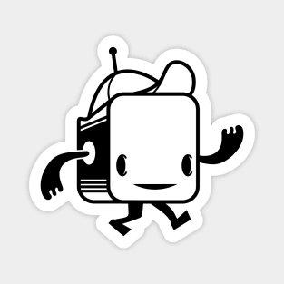 Retro hat Robot Mascot Magnet