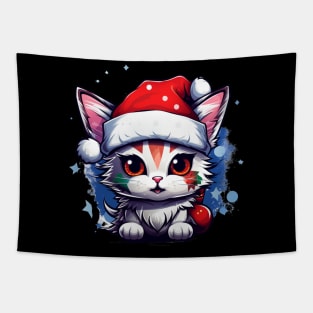 Christmas Cat - Winter Holiday Gift Tapestry