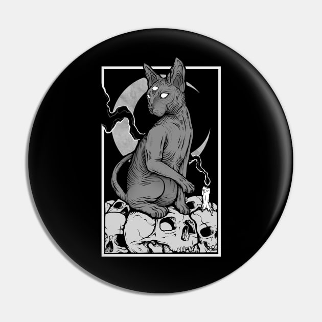 Occult Cat Pin by Deniart