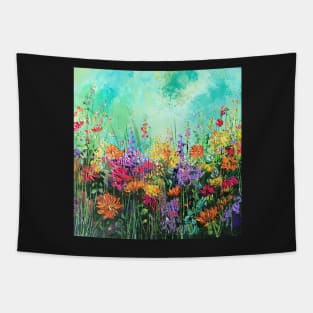 Garden Magic , colourful contemporary floral design Tapestry