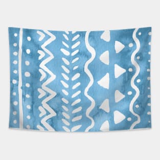 Loose boho chic pattern - blue Tapestry