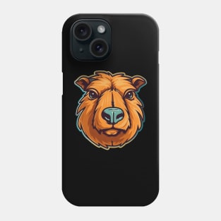 Lovely capybara head Phone Case