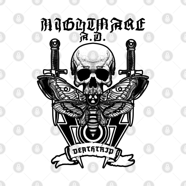 NIGHTMARE A.D. "Deathtrip" (For Lighter Colour Shirts) by lilmousepunk