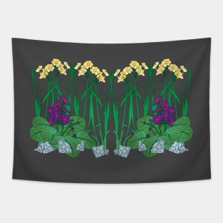 Daffodil and African Violets Tapestry