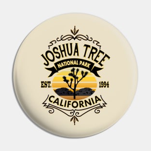 Joshua Tree National Park California Vintage Typography Pin