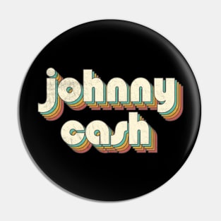 Retro Vintage Rainbow Johnny Letters Distressed Style Pin