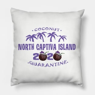 North Captiva Island (Purple Logo) Coconut Quarantine 2020 Pillow