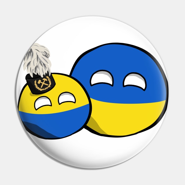 Silesia-Ukraine Countryballs Pin by Silentrebel