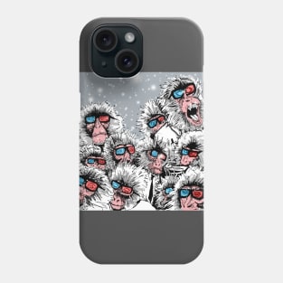 3D Snow Monkeys Phone Case