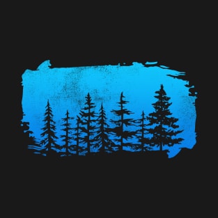 Retro Sunset Minimalist Pine Tree T-Shirt