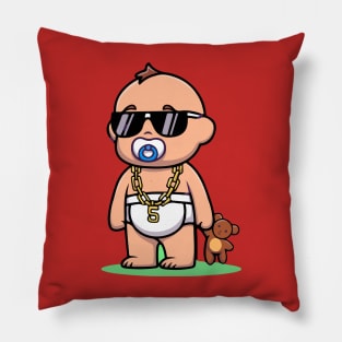 gangsta baby desing gift Pillow