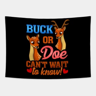 Pink or Blue - Buck or Doe - Baby Shower Party Tapestry