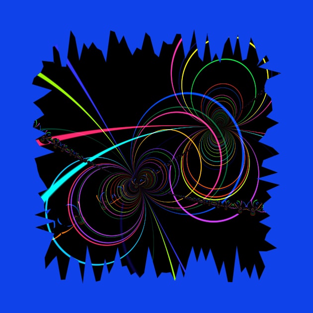 Neon Arcs and Spiral Lines by Gingezel