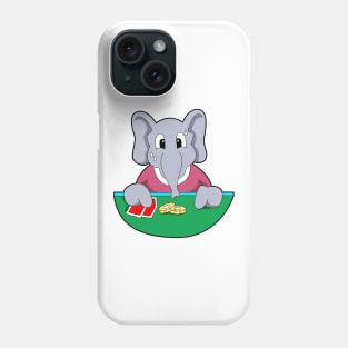 Elephant at Poker with Cards Phone Case